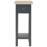 Side Table Black 27x27x65.5 cm Wood - Side View