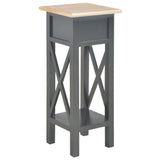 Side Table Black 27x27x65.5 cm Wood - 45-Degree Angle
