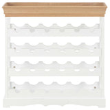 Wine Cabinet White 70x22.5x70.5 cm MDF - Front View