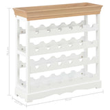 Wine Cabinet White 70x22.5x70.5 cm MDF - Low Angle