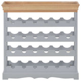 Wine Cabinet Grey 70x22.5x70.5 cm MDF - Front View