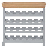 Wine Cabinet Grey 70x22.5x70.5 cm MDF - Side View