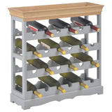 Wine Cabinet Grey 70x22.5x70.5 cm MDF
