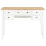 Writing Desk White 109.5x45x77.5 cm Wood - Side View