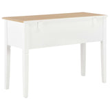 Writing Desk White 109.5x45x77.5 cm Wood - Top-Down View