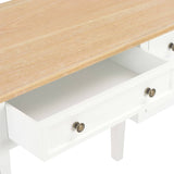 Writing Desk White 109.5x45x77.5 cm Wood - Close-Up Angle