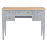 Writing Desk Grey 109.5x45x77.5 cm Wood - Side View