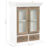 Wall Cabinet White 49x22x59 cm Engineered Wood - Low Angle