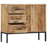 Sideboard 88x30x71 cm Solid Mango Wood - 45-Degree Angle