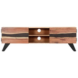 TV Cabinet 140x30x45 cm Solid Acacia Wood - Front View