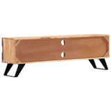 TV Cabinet 140x30x45 cm Solid Acacia Wood - Side View