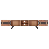 TV Cabinet 140x30x45 cm Solid Acacia Wood - Top-Down View