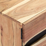 TV Cabinet 140x30x45 cm Solid Acacia Wood - Low Angle