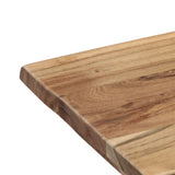 Dining Table 140x80x76 cm Solid Acacia Wood - Top-Down View