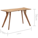Dining Table 120x58x76 cm Solid Acacia Wood - Low Angle