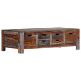 Coffee Table Grey 100x50x30 cm Solid Acacia Wood