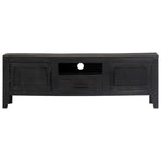 TV Cabinet Black 118x30x40 cm Solid Mango Wood
