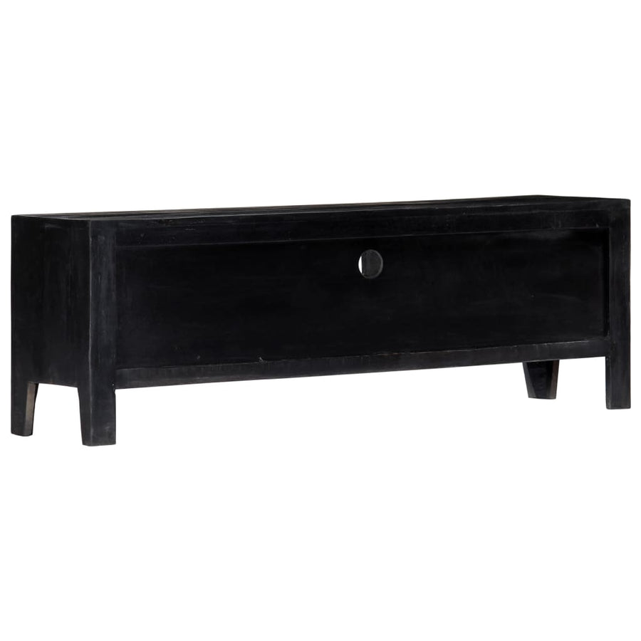 TV Cabinet Black 118x30x40 cm Solid Mango Wood