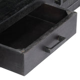 Tv Cabinet Black 118x30x40 Cm Solid Mango Wood - 45-Degree Angle