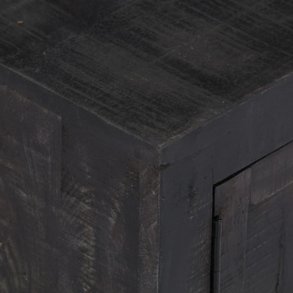 Tv Cabinet Black 118x30x40 Cm Solid Mango Wood