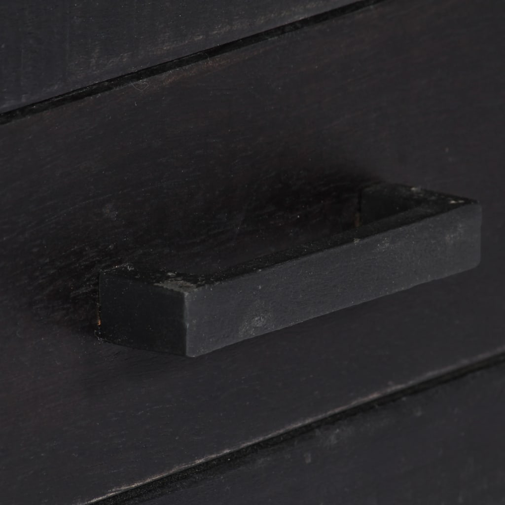 Tv Cabinet Black 118x30x40 Cm Solid Mango Wood