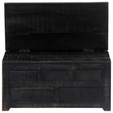 Coffee Table Black 65x65x30 cm Solid Mango Wood