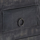 Coffee Table Black 65x65x30 Cm Solid Mango Wood - Extra Image