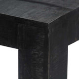 Dining Table Black 140x80x76 cm Solid Mango Wood - Top-Down View
