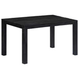 Dining Table Black 140x80x76 cm Solid Mango Wood - Low Angle