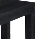 Console Table Black 118x30x76 cm Solid Mango Wood - Side View