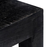 Console Table Black 118x30x76 cm Solid Mango Wood - Top-Down View