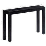 Console Table Black 118x30x76 cm Solid Mango Wood - Rear View