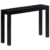 Console Table Black 118x30x76 cm Solid Mango Wood - Low Angle