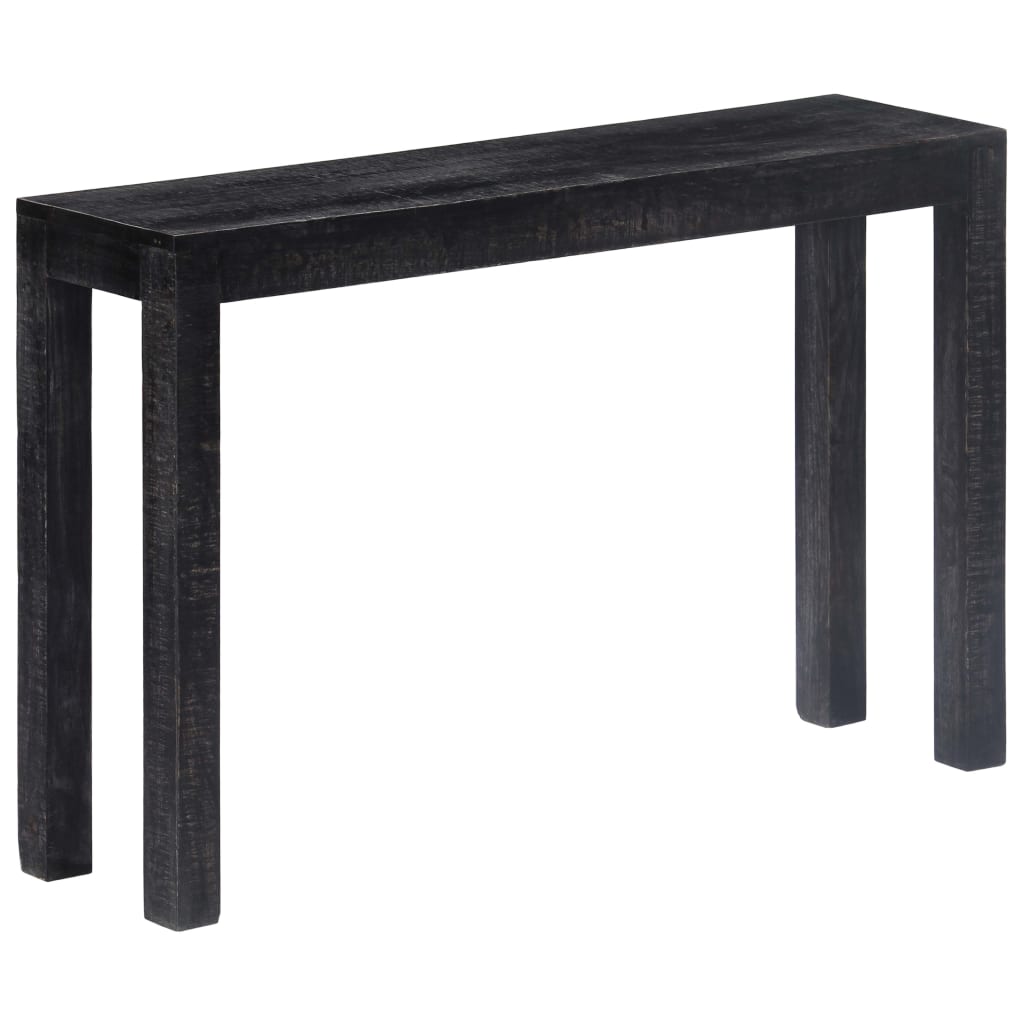 Console Table Black 118x30x76 cm Solid Mango Wood