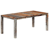 Dining Table Grey 180x90x76 cm Solid Acacia Wood - Extra Image
