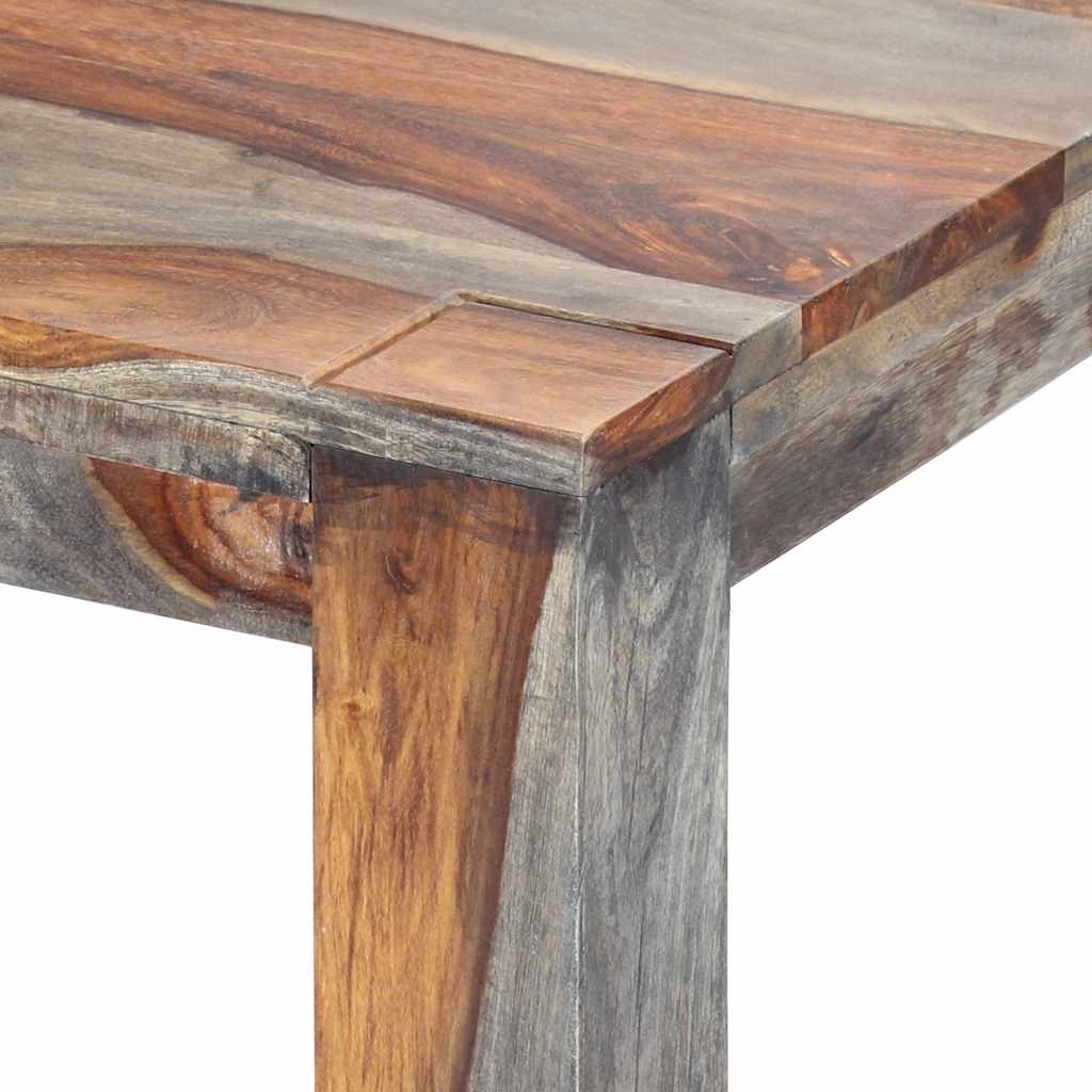Dining Table Grey 180x90x76 cm Solid Acacia Wood