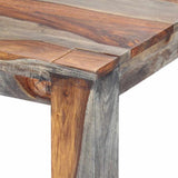 Dining Table Grey 180x90x76 cm Solid Acacia Wood - 45-Degree Angle