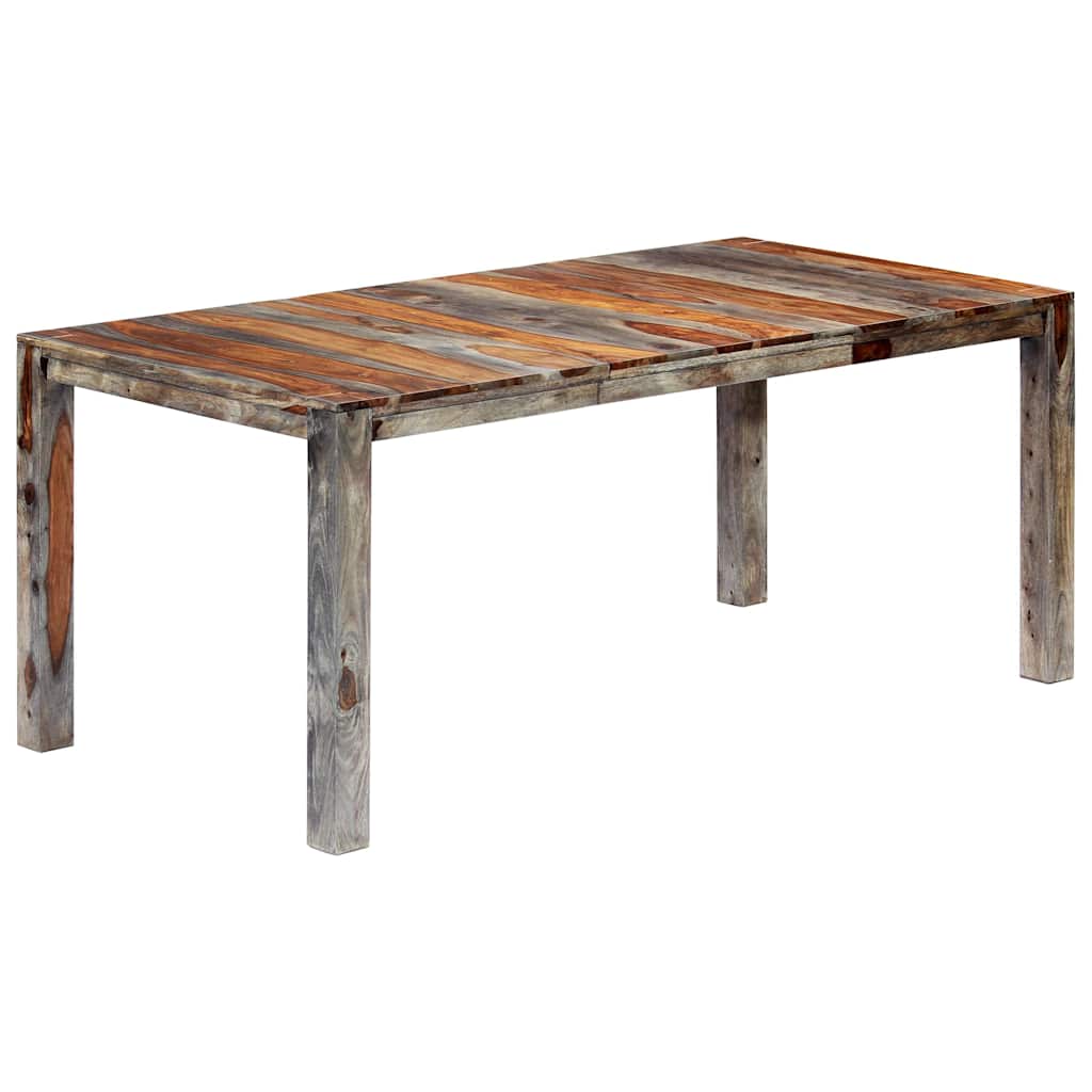 Dining Table Grey 180x90x76 cm Solid Acacia Wood