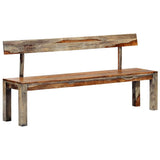 Bench 160 cm Grey Solid Acacia Wood