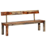 Bench 160 cm Grey Solid Acacia Wood - Extra Image