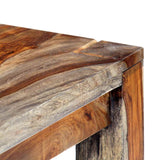 Bench 160 cm Grey Solid Acacia Wood - Rear View