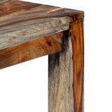 Bench 160 cm Grey Solid Acacia Wood - Close-Up Angle