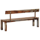 Bench 160 cm Grey Solid Acacia Wood