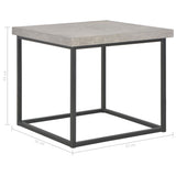 Coffee Table 55x55x53 cm Concrete Look - 45-Degree Angle