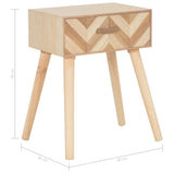 Bedside Cabinet with Drawer 44x30x58 cm Solid Wood - Low Angle