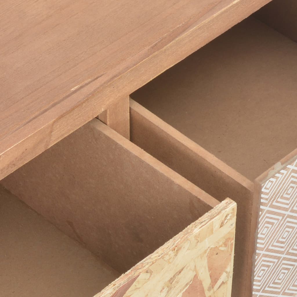 Console Table with 3 Drawers 100x30x73 cm Solid Pinewood