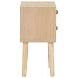 Bedside Cabinet with 2 Drawers 30x25x49.5 cm Solid Pinewood - Top-Down View