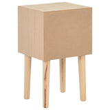 Bedside Cabinet with 2 Drawers 30x25x49.5 cm Solid Pinewood - 45-Degree Angle