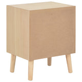 Bedside Cabinet with 2 Drawers 40x30x49.5 cm Solid Pinewood - 45-Degree Angle