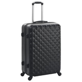 Hardcase Trolley Set 3 pcs Black ABS - Front View